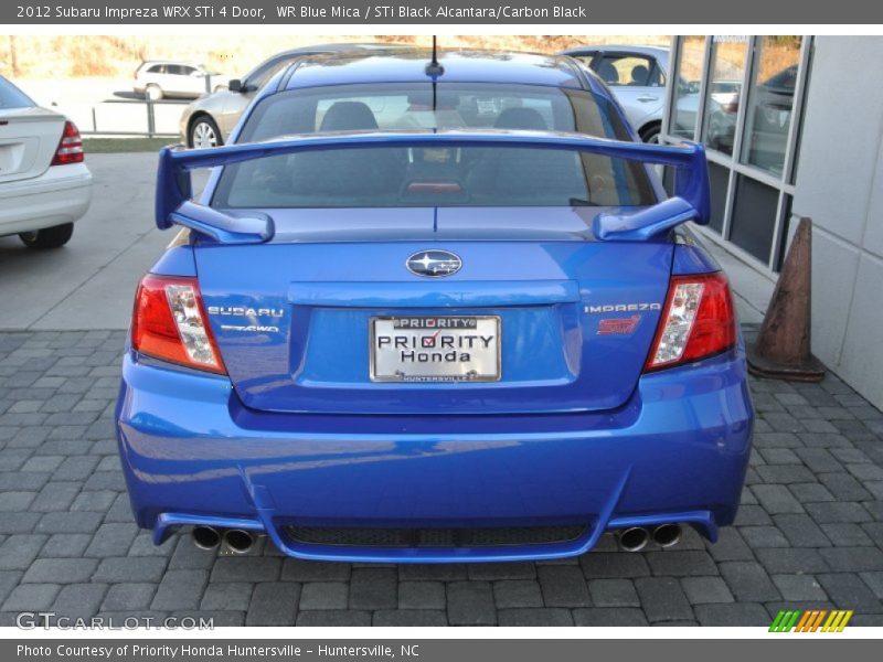 WR Blue Mica / STi Black Alcantara/Carbon Black 2012 Subaru Impreza WRX STi 4 Door