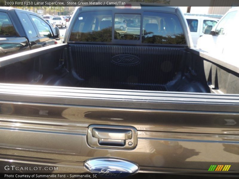 Stone Green Metallic / Camel/Tan 2009 Ford F150 Lariat SuperCrew