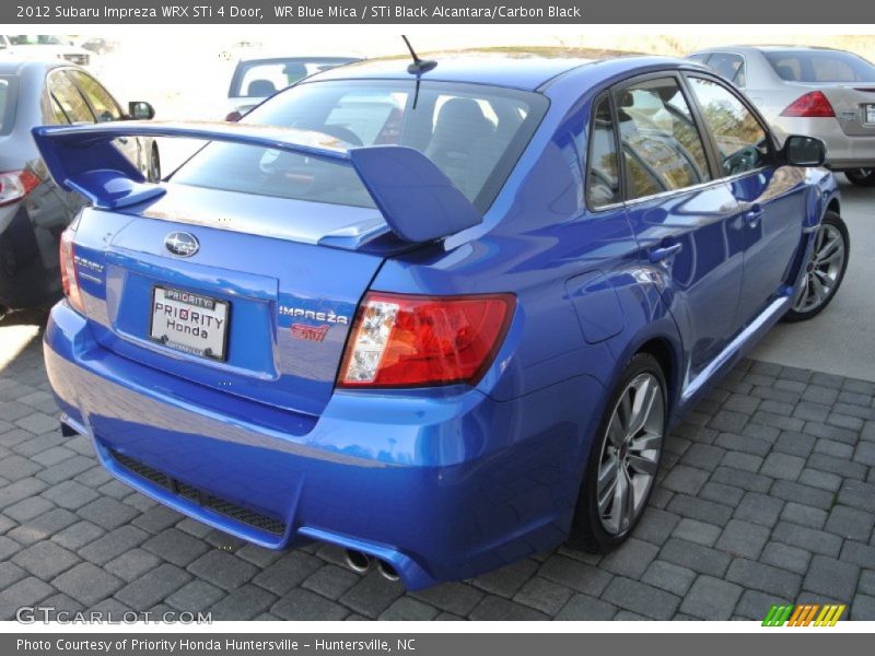 WR Blue Mica / STi Black Alcantara/Carbon Black 2012 Subaru Impreza WRX STi 4 Door