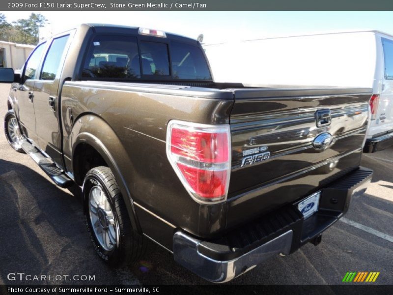 Stone Green Metallic / Camel/Tan 2009 Ford F150 Lariat SuperCrew