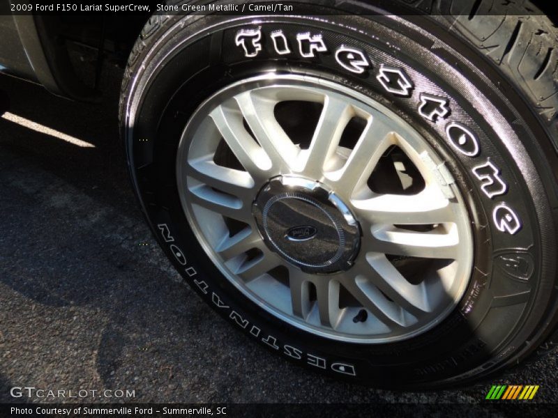 Stone Green Metallic / Camel/Tan 2009 Ford F150 Lariat SuperCrew