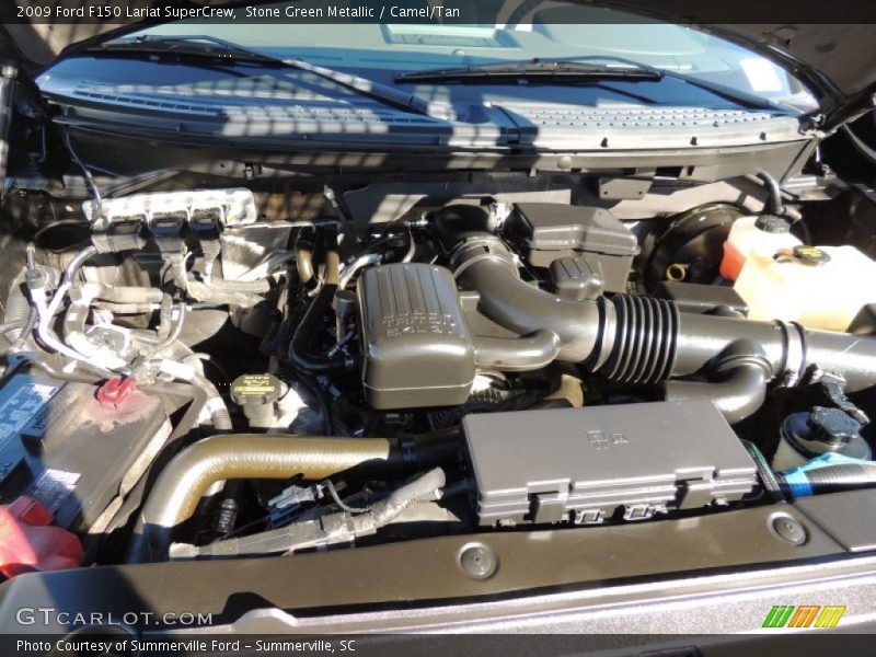 Stone Green Metallic / Camel/Tan 2009 Ford F150 Lariat SuperCrew