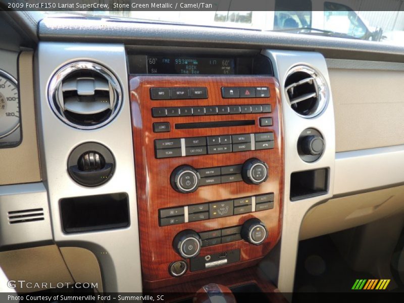 Stone Green Metallic / Camel/Tan 2009 Ford F150 Lariat SuperCrew