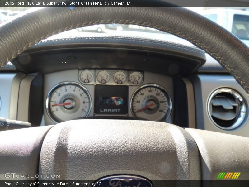 Stone Green Metallic / Camel/Tan 2009 Ford F150 Lariat SuperCrew
