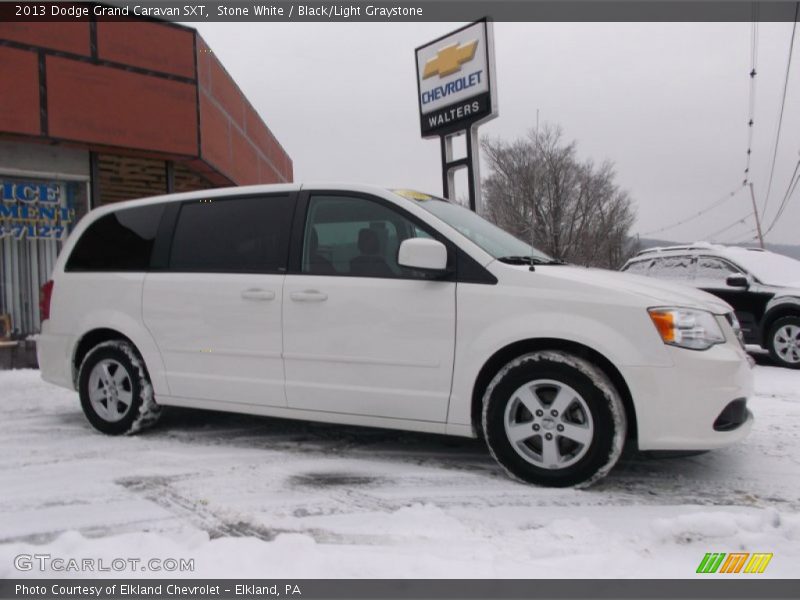 Stone White / Black/Light Graystone 2013 Dodge Grand Caravan SXT