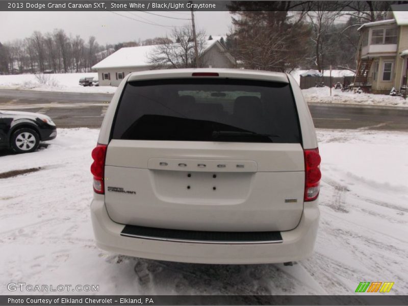 Stone White / Black/Light Graystone 2013 Dodge Grand Caravan SXT