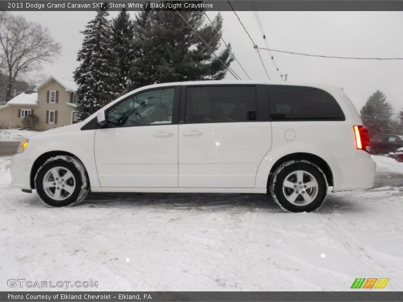 Stone White / Black/Light Graystone 2013 Dodge Grand Caravan SXT