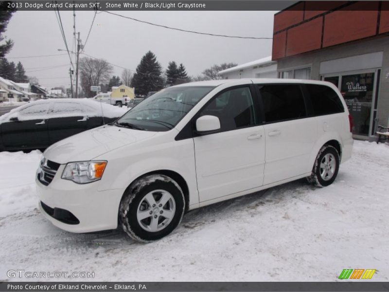 Stone White / Black/Light Graystone 2013 Dodge Grand Caravan SXT