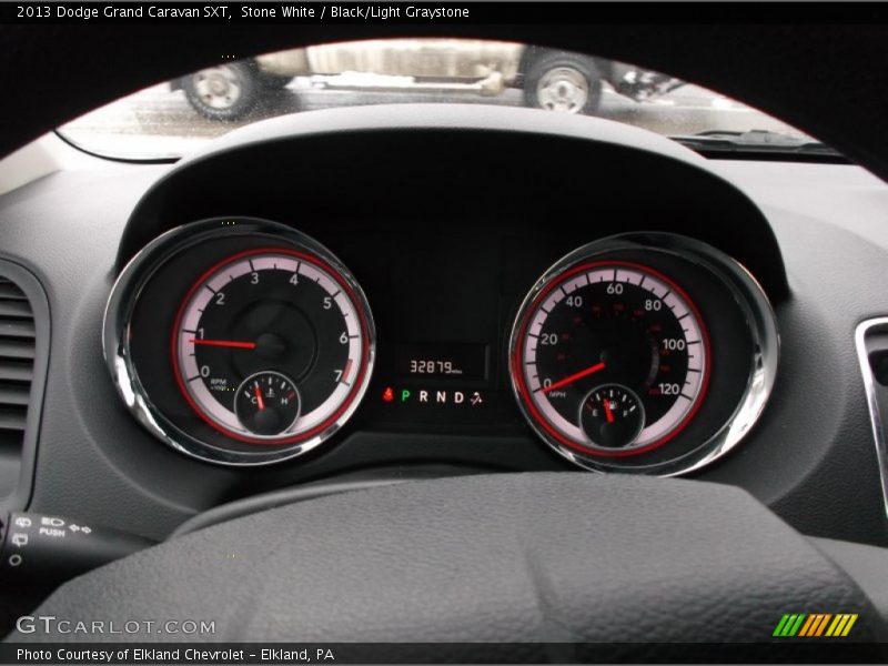 Stone White / Black/Light Graystone 2013 Dodge Grand Caravan SXT