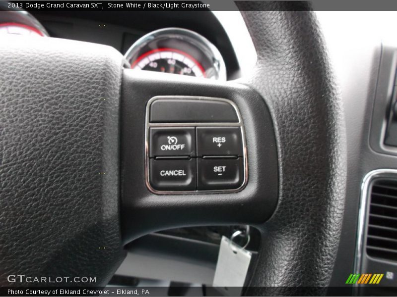 Stone White / Black/Light Graystone 2013 Dodge Grand Caravan SXT