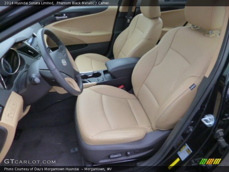 Phantom Black Metallic / Camel 2014 Hyundai Sonata Limited