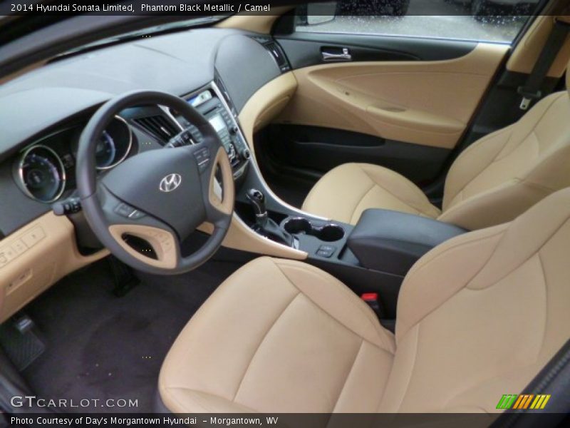 Phantom Black Metallic / Camel 2014 Hyundai Sonata Limited