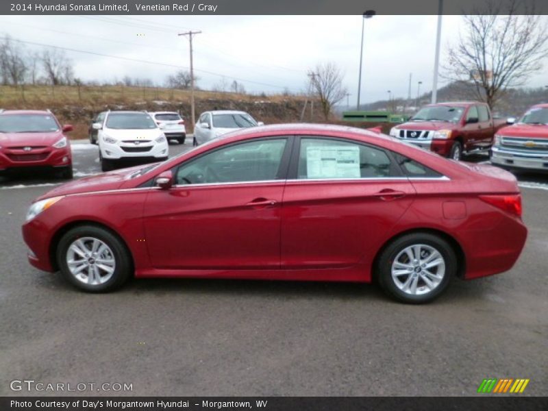Venetian Red / Gray 2014 Hyundai Sonata Limited