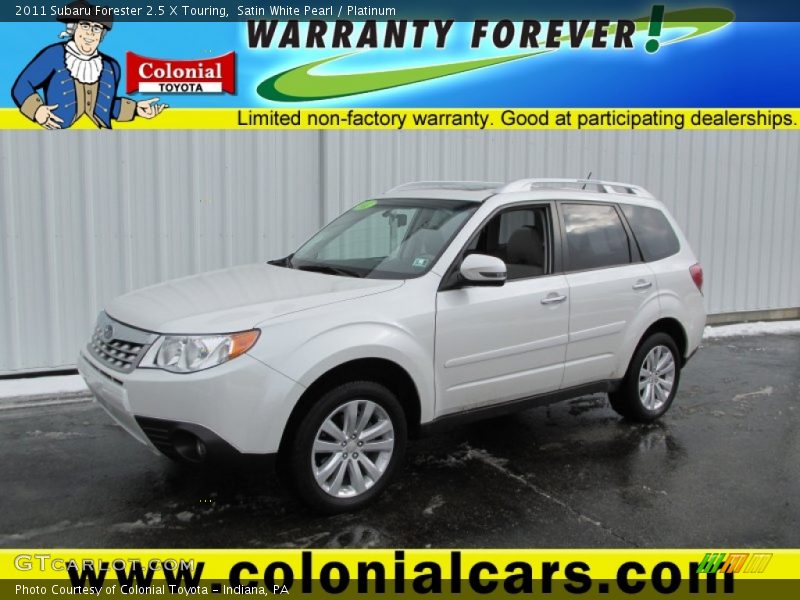 Satin White Pearl / Platinum 2011 Subaru Forester 2.5 X Touring
