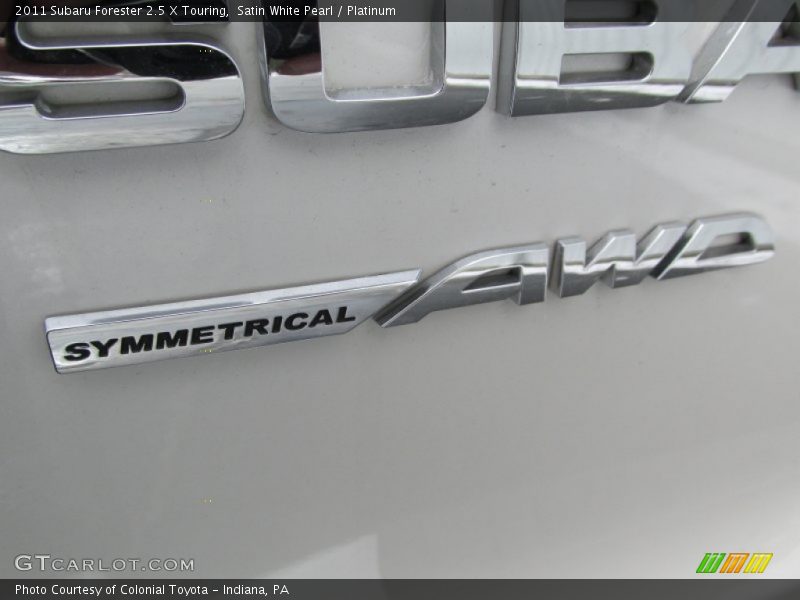 Satin White Pearl / Platinum 2011 Subaru Forester 2.5 X Touring