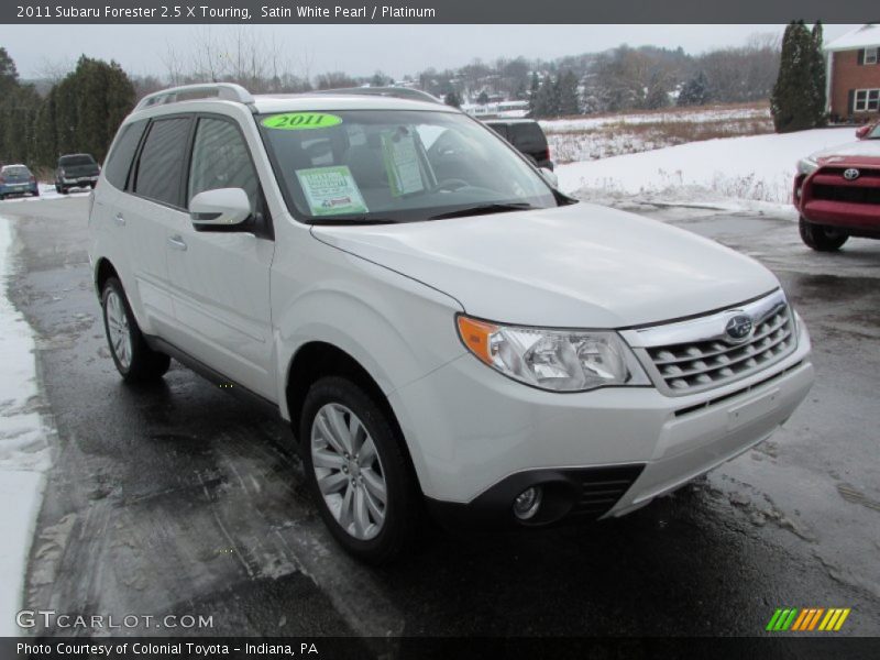 Satin White Pearl / Platinum 2011 Subaru Forester 2.5 X Touring