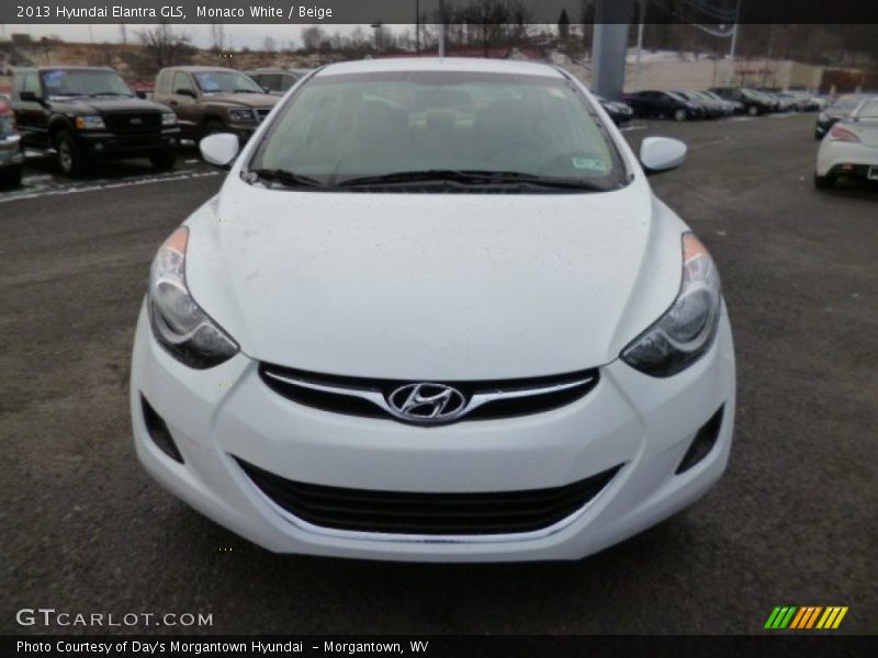 Monaco White / Beige 2013 Hyundai Elantra GLS