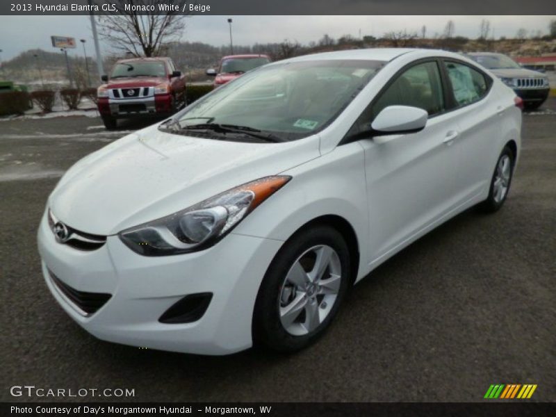 Monaco White / Beige 2013 Hyundai Elantra GLS