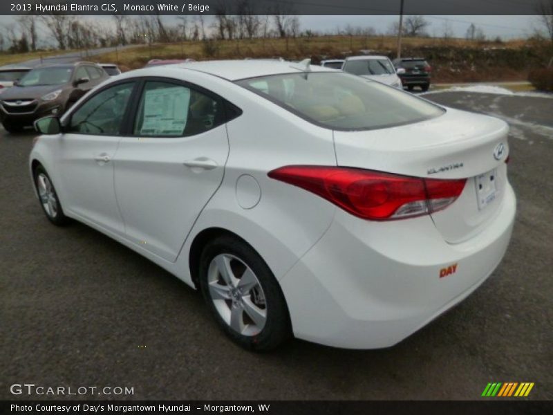 Monaco White / Beige 2013 Hyundai Elantra GLS