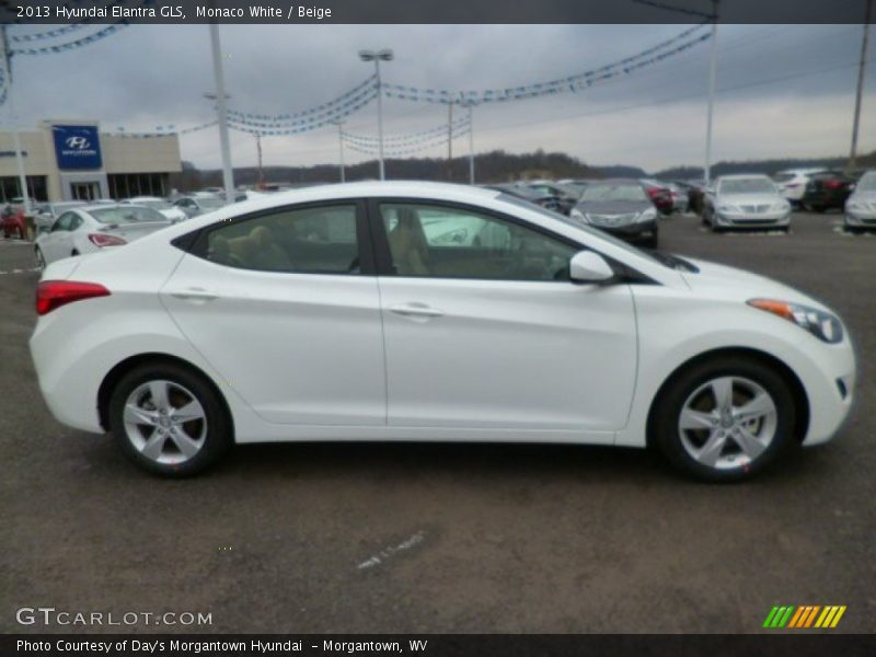 Monaco White / Beige 2013 Hyundai Elantra GLS