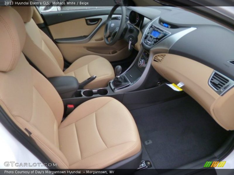 Monaco White / Beige 2013 Hyundai Elantra GLS