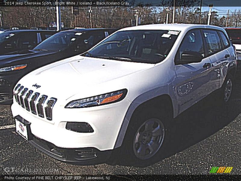 Bright White / Iceland - Black/Iceland Gray 2014 Jeep Cherokee Sport