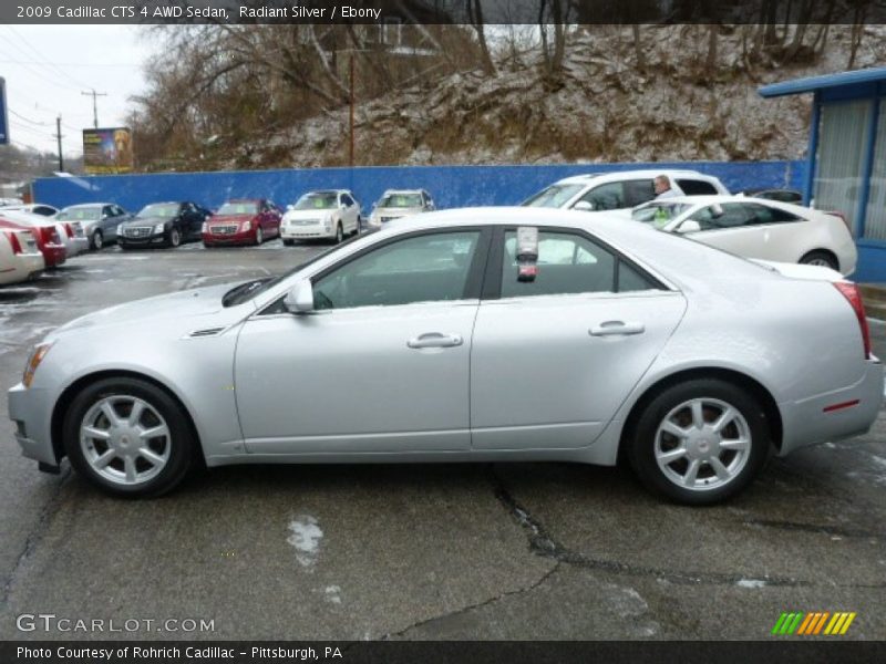 Radiant Silver / Ebony 2009 Cadillac CTS 4 AWD Sedan