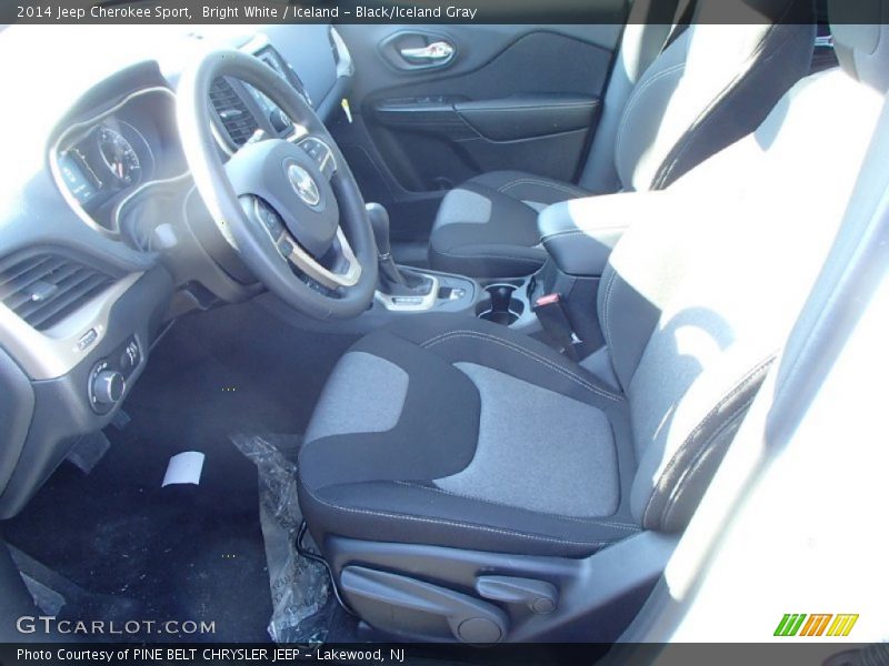 Bright White / Iceland - Black/Iceland Gray 2014 Jeep Cherokee Sport