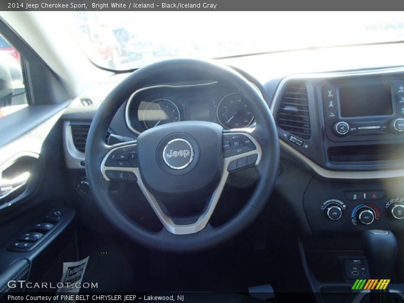 Bright White / Iceland - Black/Iceland Gray 2014 Jeep Cherokee Sport