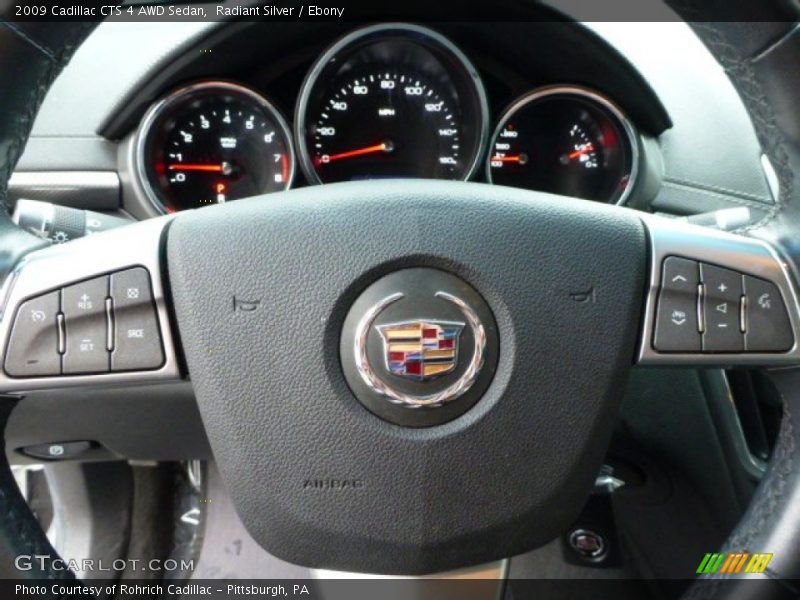 Radiant Silver / Ebony 2009 Cadillac CTS 4 AWD Sedan