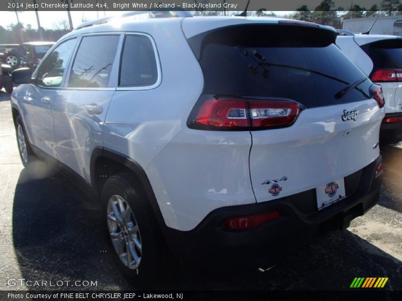 Bright White / Iceland - Black/Iceland Gray 2014 Jeep Cherokee Latitude 4x4
