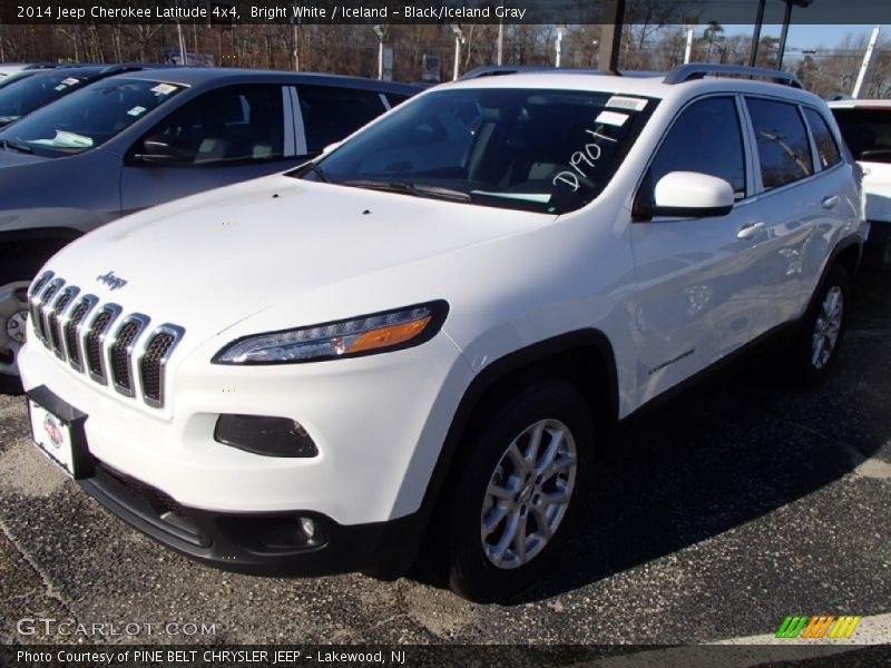 Bright White / Iceland - Black/Iceland Gray 2014 Jeep Cherokee Latitude 4x4