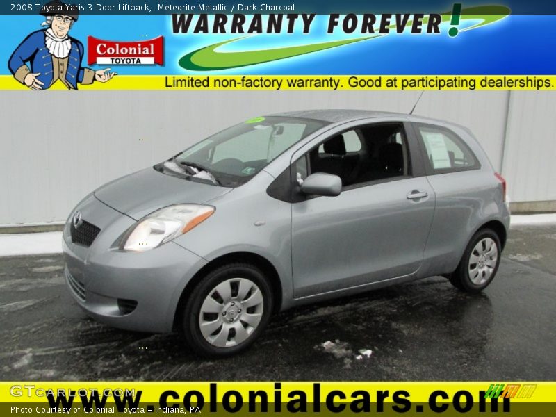 Meteorite Metallic / Dark Charcoal 2008 Toyota Yaris 3 Door Liftback