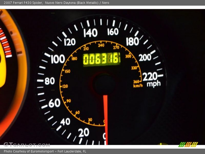 Nuovo Nero Daytona (Black Metallic) / Nero 2007 Ferrari F430 Spider