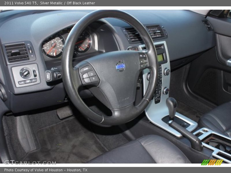 Silver Metallic / Off Black Leather 2011 Volvo S40 T5