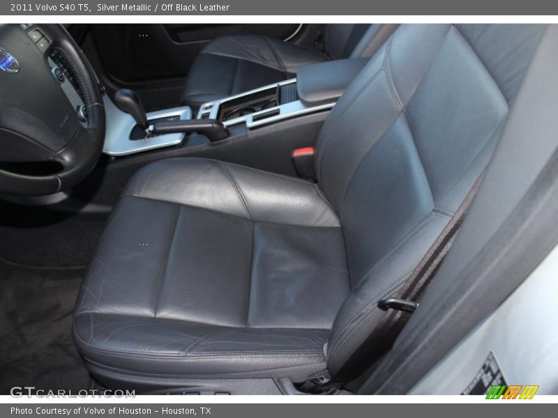 Silver Metallic / Off Black Leather 2011 Volvo S40 T5