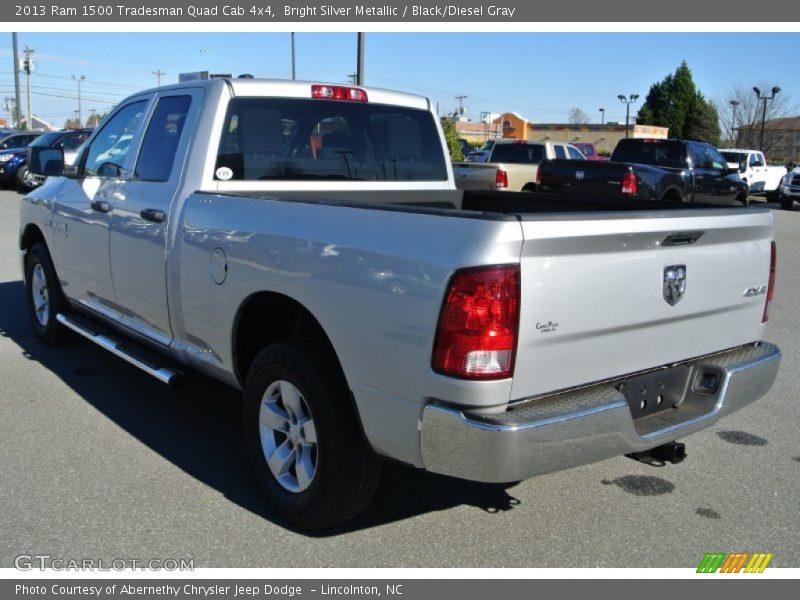 Bright Silver Metallic / Black/Diesel Gray 2013 Ram 1500 Tradesman Quad Cab 4x4