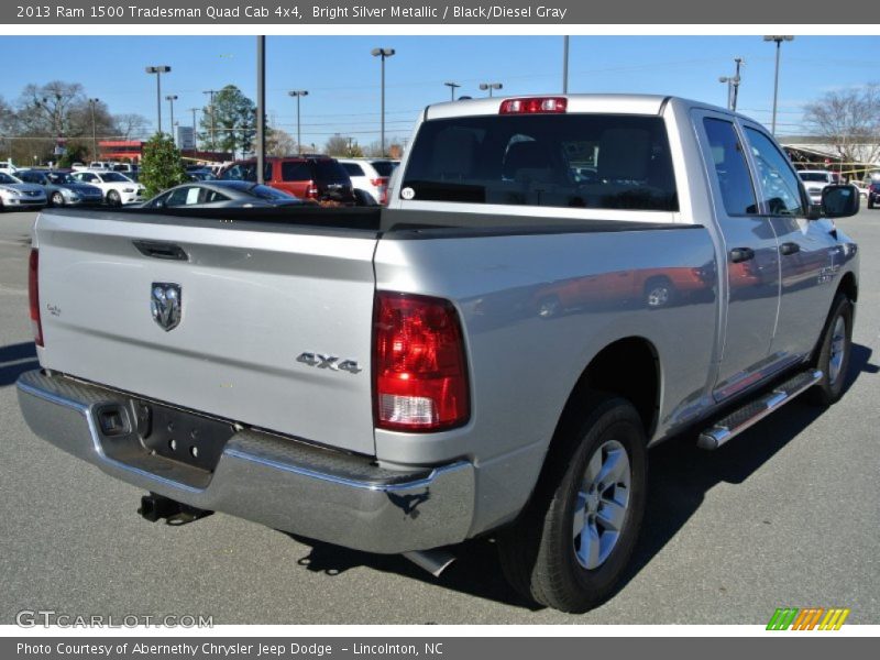 Bright Silver Metallic / Black/Diesel Gray 2013 Ram 1500 Tradesman Quad Cab 4x4
