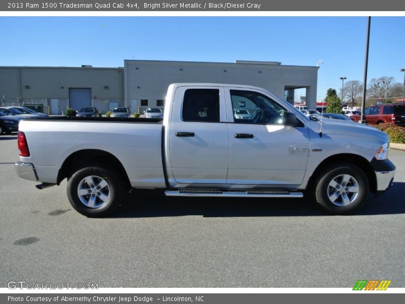 Bright Silver Metallic / Black/Diesel Gray 2013 Ram 1500 Tradesman Quad Cab 4x4