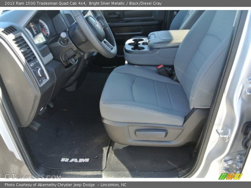 Bright Silver Metallic / Black/Diesel Gray 2013 Ram 1500 Tradesman Quad Cab 4x4