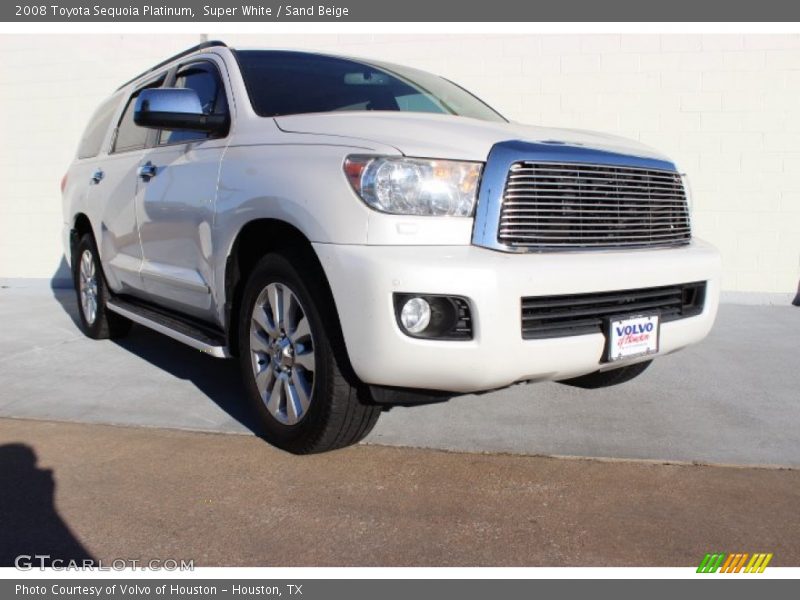 Super White / Sand Beige 2008 Toyota Sequoia Platinum