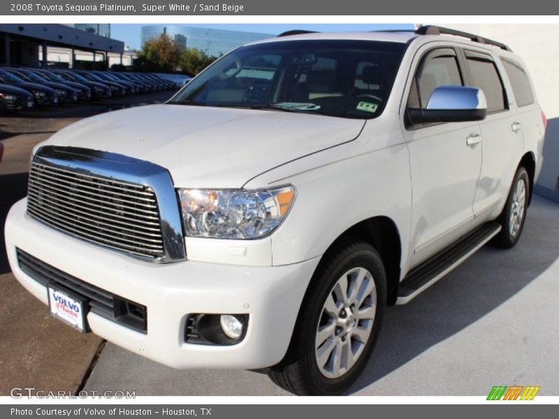 Super White / Sand Beige 2008 Toyota Sequoia Platinum