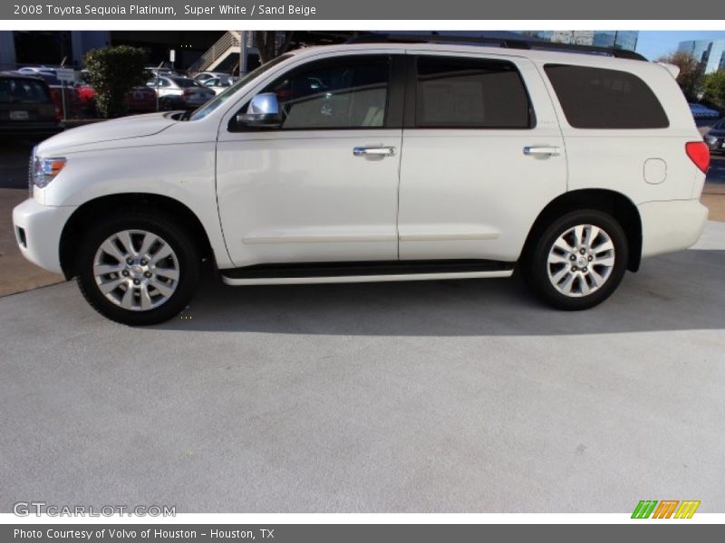 Super White / Sand Beige 2008 Toyota Sequoia Platinum