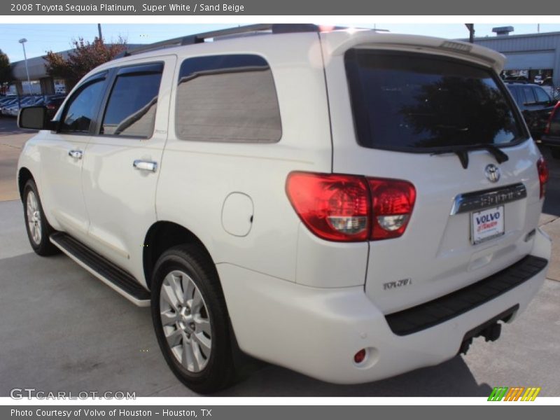 Super White / Sand Beige 2008 Toyota Sequoia Platinum