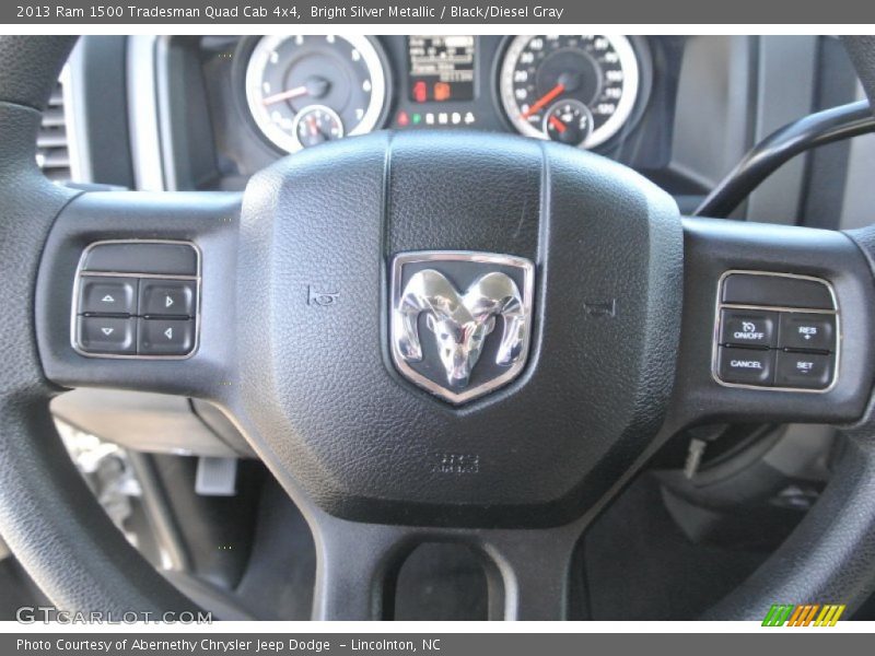 Bright Silver Metallic / Black/Diesel Gray 2013 Ram 1500 Tradesman Quad Cab 4x4