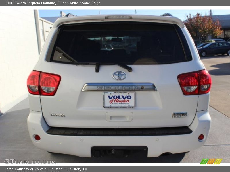 Super White / Sand Beige 2008 Toyota Sequoia Platinum