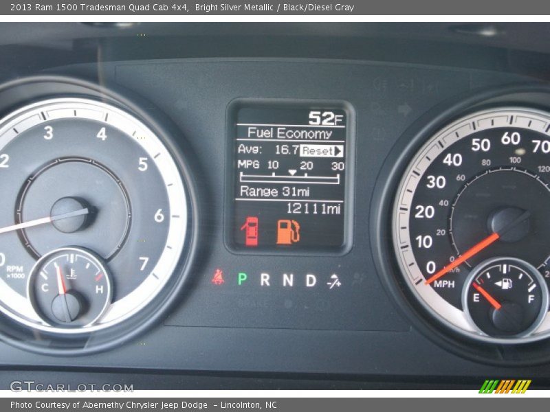 Bright Silver Metallic / Black/Diesel Gray 2013 Ram 1500 Tradesman Quad Cab 4x4