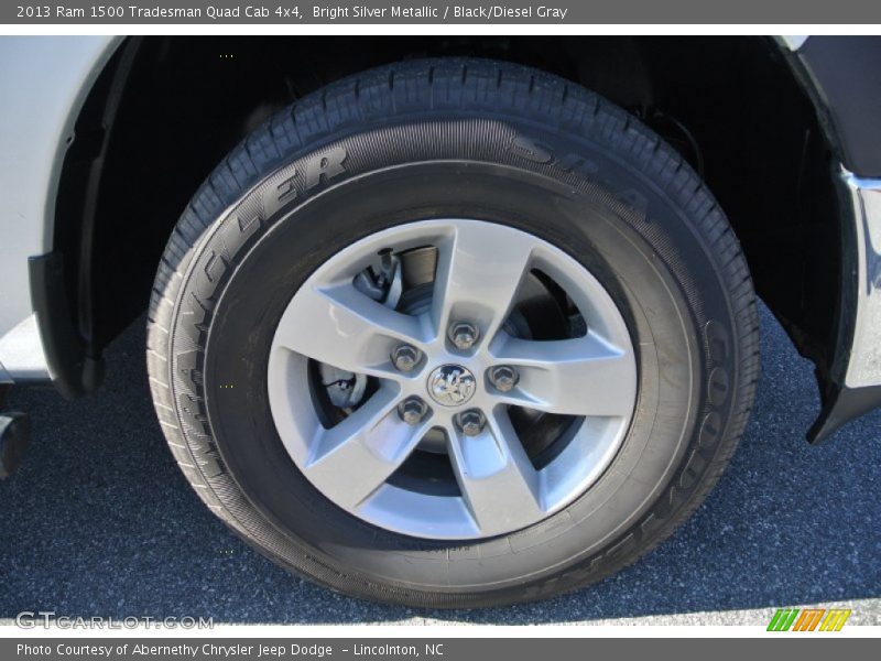 Bright Silver Metallic / Black/Diesel Gray 2013 Ram 1500 Tradesman Quad Cab 4x4