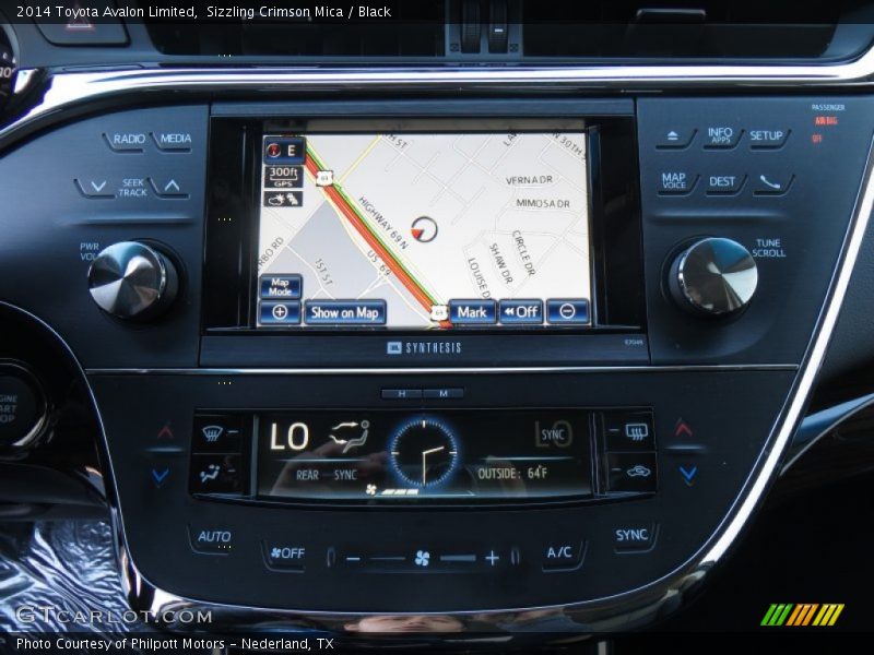 Sizzling Crimson Mica / Black 2014 Toyota Avalon Limited