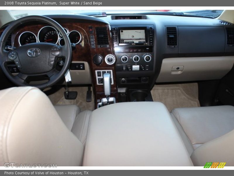 Super White / Sand Beige 2008 Toyota Sequoia Platinum
